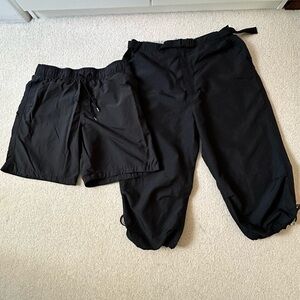 Bundle H&M Black Shorts + Black Pants